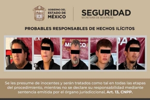 En respuesta, las fuerzas de seguridad se movilizaron a la calle José María Vasconcelos, donde detuvieron a Armando “N” (34 años), Cristian “N” (19), Anthony “N” (47), Emilio “N” (23) y Alexis “N” (23).