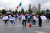 Profesores de Chalco exigen pago de salarios frente a palacio de Gobierno