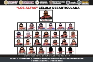 Desarticulan a &quot;Los Alfas&quot;, célula delictiva que operaba en el Valle de Toluca