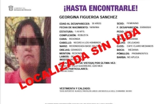 Hasta el momento la familia no ha detallado en donde fue hallada Georgina