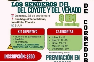 El certamen, que reunirá a atletas de distintas edades, está diseñado para fortalecer la convivencia y el deporte en un entorno natural.