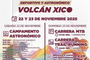 La sede del evento será el Volcán Xico