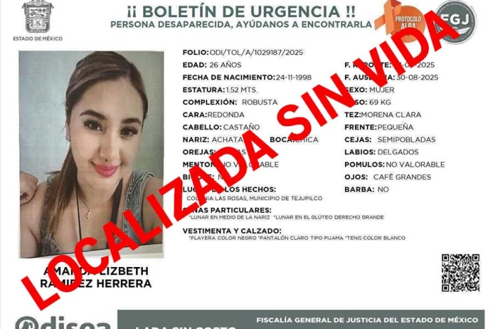 Hasta el momento no se han precisado el lugar ni las condiciones en que fue encontrado el cuerpo de Lizbeth.