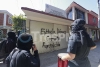 Se manifiestan mujeres feministas en Metepec, denuncian a funcionarios públicos corruptos