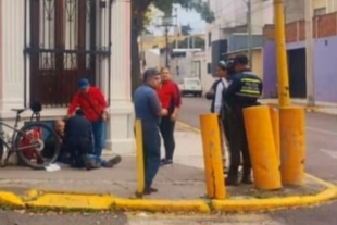 La caída, le provocó una herida considerable al hombre por lo que tuvo que ser atendido