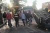 Automóvil vuelca por exceso de velocidad en San Francisco Tlalcilalcalpan