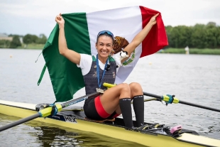 Lechuga, quien ya había conseguido tres medallas en Copas del Mundo, se estrenó como campeona absoluta