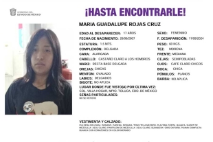 La activista indicó que Guadalupe fue engañada por un hombre de entre 32 y 34 años de edad