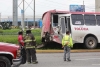 Choque entre camiones de pasajeros en Toluca deja 7 lesionados