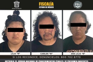 Carlos &quot;N&quot;, Ana Lilia &quot;N&quot; y Lilia &quot;N&quot; están implicados en la muerte del menor por una deuda de mil pesos