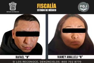 Rafael “N” y Analleli “N” son investigados por la Fiscalía del Edomex por el delito de homicidio calificado