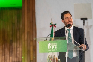 Durante su discurso, Couttolenc Buentello subrayó que el PVEM es la segunda fuerza política en el Congreso mexiquense