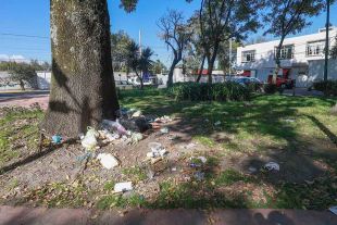 Parque Juan Fernández Albarrán lleno de basura