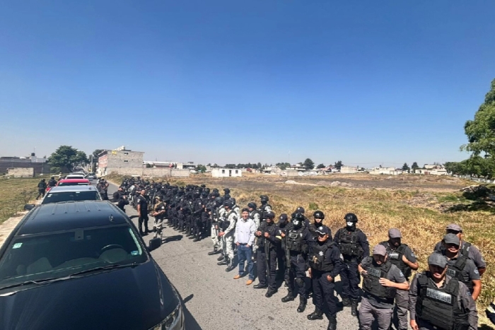 En el despliegue participaron más de 250 elementos de la Dirección General de Seguridad y Protección de Toluca