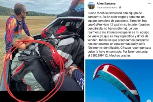 Los afectados informaron que los delincuentes se llevaron una mochila con un equipo completo de vuelo en parapente, una cámara y varios radios.