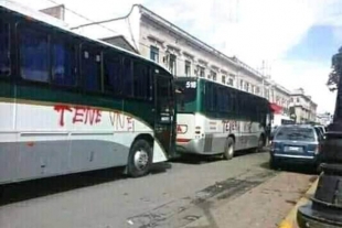 Nuevamente Tenería secuestra autobuses y cierran corridas