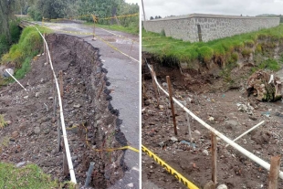 Los vecinos también señalaron que otro puente, de mayor antigüedad, presenta fracturas
