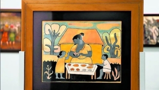 Se trata de “La Matriarca Maya”, pieza que el afamado muralista pintó para un mural a petición de un hombre acaudalado de Yucatán.