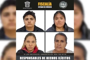 La FGJEM inició las investigaciones tras la denuncia y localizó a las tres mujeres y al hombre