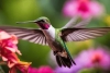 Agudo sentido del tacto, clave para que los colibríes floten sobre las flores