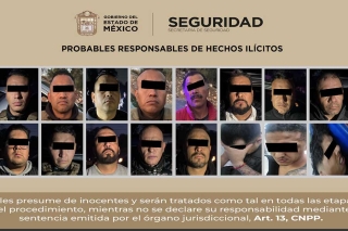 Detiene a 16 presuntos huachicoleros tras enfrentamiento en Acolman