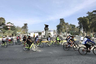 En la rodada participaron 150 ciclistas integrantes de la comunidad de la Facultad de Planeación Urbana y Regional,