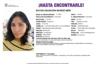 Intensifican búsqueda para localizar a Dayan, menor desaparecida en Toluca