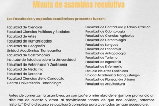 Los estudiantes votaron por desconocer a Isidro Rogel como encargado del despacho