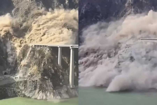 El puente Hongqi fue inaugurado en septiembre de 2025 y cuenta con 758 metros de largo