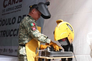 Instalan módulo de canje de armas en Toluca para fomentar la paz