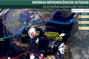 La tormenta “Rafael” y el Frente Frío número 8 provocarán lluvias en al menos siete estados de México