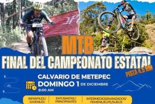 La carrera dará comienzo a las 8:00 AM del domingo 1 de diciembre en el Calvario de Metepec