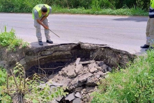 El problema se reporta a la altura de la comunidad de El Zapote donde se encuentra el puente.