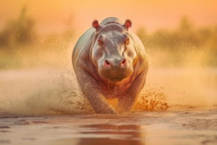 Los hipopótamos tienen un patrón de movimiento peculiar.